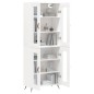 vidaXL Aparador alto madera contrachapada blanco 69,5x34x180 cm vidaXL Aparador alto madera contrachapada blanco 69,5x34x180 cm