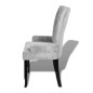 vidaXL Sillón de terciopelo plateado vidaXL Sillón de terciopelo plateado