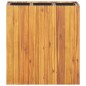 vidaXL Arriate con 3 maceteros madera maciza de acacia