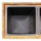 vidaXL Arriate con 3 maceteros madera maciza de acacia
