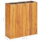 vidaXL Arriate con 3 maceteros madera maciza de acacia