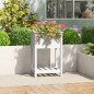 vidaXL Jardinera de madera maciza de pino blanco 54x34,5x81 cm vidaXL Jardinera de madera maciza de pino blanco 54x34,5x81 cm
