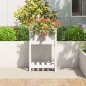 vidaXL Jardinera de madera maciza de pino blanco 54x34,5x81 cm vidaXL Jardinera de madera maciza de pino blanco 54x34,5x81 cm