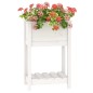 vidaXL Jardinera de madera maciza de pino blanco 54x34,5x81 cm vidaXL Jardinera de madera maciza de pino blanco 54x34,5x81 cm