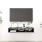 vidaXL Estantería pared madera contrachapada gris brillo 102x30x17 cm vidaXL Estantería pared madera contrachapada gris brillo 102x30x17 cm