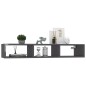 vidaXL Estantería pared madera contrachapada gris brillo 102x30x17 cm vidaXL Estantería pared madera contrachapada gris brillo 102x30x17 cm