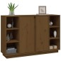 vidaXL Aparador de madera maciza de pino marrón miel 120x35x80 cm vidaXL Aparador de madera maciza de pino marrón miel 120x35x80 cm