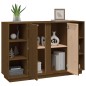 vidaXL Aparador de madera maciza de pino marrón miel 120x35x80 cm vidaXL Aparador de madera maciza de pino marrón miel 120x35x80 cm