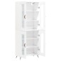 vidaXL Aparador alto madera contrachapada blanco 69,5x34x180 cm vidaXL Aparador alto madera contrachapada blanco 69,5x34x180 cm