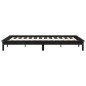 vidaXL Estructura de cama madera maciza de pino negro 140x200 cm vidaXL Estructura de cama madera maciza de pino negro 140x200 cm