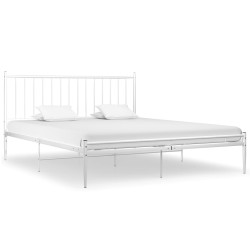 vidaXL Estructura de cama de metal blanco 180x200 cm