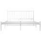 vidaXL Estructura de cama de metal blanco 180x200 cm