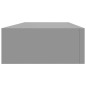 vidaXL Estante con cajón de pared MDF gris 60x23,5x10 cm vidaXL Estante con cajón de pared MDF gris 60x23,5x10 cm