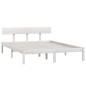 vidaXL Estructura cama madera pino pequeña individual blanca 120x190cm vidaXL Estructura cama madera pino pequeña individual blanca 120x190cm