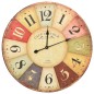 vidaXL Reloj de pared vintage colorido 60 cm