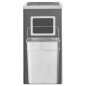 vidaXL Papelera con cenicero de acero negro 45 L vidaXL Papelera con cenicero de acero negro 45 L