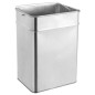 vidaXL Papelera con cenicero de acero negro 45 L vidaXL Papelera con cenicero de acero negro 45 L