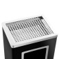 vidaXL Papelera con cenicero de acero negro 45 L vidaXL Papelera con cenicero de acero negro 45 L