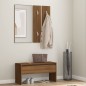 vidaXL Set de muebles de recibidor madera contrachapada roble marrón vidaXL Set de muebles de recibidor madera contrachapada roble marrón