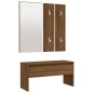 vidaXL Set de muebles de recibidor madera contrachapada roble marrón vidaXL Set de muebles de recibidor madera contrachapada roble marrón
