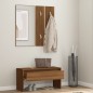 vidaXL Set de muebles de recibidor madera contrachapada roble marrón vidaXL Set de muebles de recibidor madera contrachapada roble marrón
