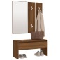 vidaXL Set de muebles de recibidor madera contrachapada roble marrón vidaXL Set de muebles de recibidor madera contrachapada roble marrón