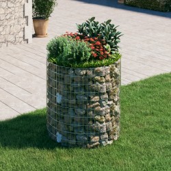 vidaXL Poste circular de gaviones acero galvanizado Ø100x100 cm