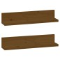 vidaXL Estantes de pared 2 uds madera de pino marrón miel 50x11x9 cm vidaXL Estantes de pared 2 uds madera de pino marrón miel 50x11x9 cm
