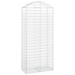 vidaXL Cesta gaviones forma arco hierro galvanizado 100x50x220/240 cm