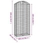 vidaXL Cesta gaviones forma arco hierro galvanizado 100x50x220/240 cm vidaXL Cesta gaviones forma arco hierro galvanizado 100x50x220/240 cm