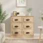 vidaXL Aparador de madera contrachapada roble Sonoma 70x35,5x67,5 cm vidaXL Aparador de madera contrachapada roble Sonoma 70x35,5x67,5 cm