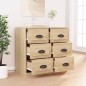 vidaXL Aparador de madera contrachapada roble Sonoma 70x35,5x67,5 cm vidaXL Aparador de madera contrachapada roble Sonoma 70x35,5x67,5 cm