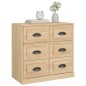 vidaXL Aparador de madera contrachapada roble Sonoma 70x35,5x67,5 cm vidaXL Aparador de madera contrachapada roble Sonoma 70x35,5x67,5 cm