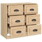 vidaXL Aparador de madera contrachapada roble Sonoma 70x35,5x67,5 cm vidaXL Aparador de madera contrachapada roble Sonoma 70x35,5x67,5 cm