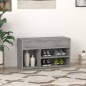 vidaXL Banco zapatero madera contrachapada gris Sonoma 80x30x45 cm vidaXL Banco zapatero madera contrachapada gris Sonoma 80x30x45 cm