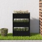 vidaXL Jardinera de madera maciza de pino negro 77x25x104,5 cm vidaXL Jardinera de madera maciza de pino negro 77x25x104,5 cm