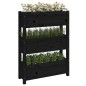 vidaXL Jardinera de madera maciza de pino negro 77x25x104,5 cm vidaXL Jardinera de madera maciza de pino negro 77x25x104,5 cm