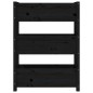 vidaXL Jardinera de madera maciza de pino negro 77x25x104,5 cm vidaXL Jardinera de madera maciza de pino negro 77x25x104,5 cm
