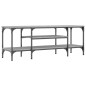vidaXL Mueble TV madera ingeniería y hierro gris Sonoma 121x35x45 cm