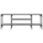 vidaXL Mueble TV madera ingeniería y hierro gris Sonoma 121x35x45 cm
