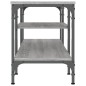 vidaXL Mueble TV madera ingeniería y hierro gris Sonoma 121x35x45 cm