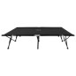 vidaXL Tumbona plegable para 2 personas acero negra