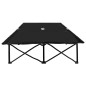 vidaXL Tumbona plegable para 2 personas acero negra