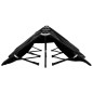 vidaXL Tumbona plegable para 2 personas acero negra