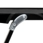 vidaXL Tumbona plegable para 2 personas acero negra