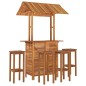 vidaXL Juego muebles de bar de jardín 5 pzas madera maciza de acacia vidaXL Juego muebles de bar de jardín 5 pzas madera maciza de acacia