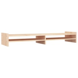 vidaXL Soporte para monitor madera maciza de pino 100x27x15 cm