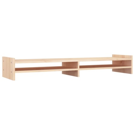 vidaXL Soporte para monitor madera maciza de pino 100x27x15 cm