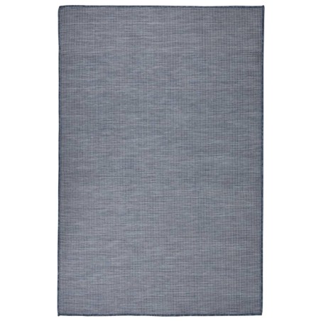 vidaXL Alfombra de exterior de tejido plano azul 120x170 cm