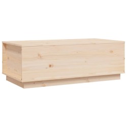 vidaXL Mesa de centro de madera maciza de pino 100x50x35 cm